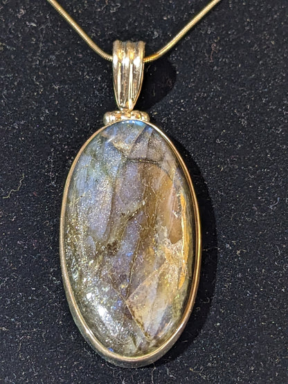 Sterling Silver Pendant with Labradorite
